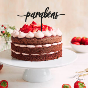 Topo de bolo Parabéns (Série Festa)