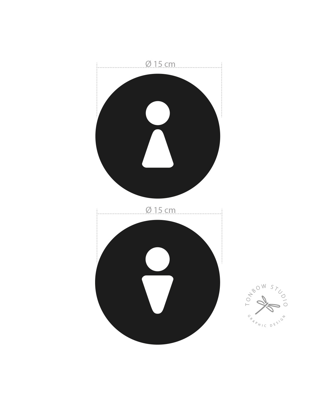Placas de Banheiro Feminino e Masculino - Imagem 3